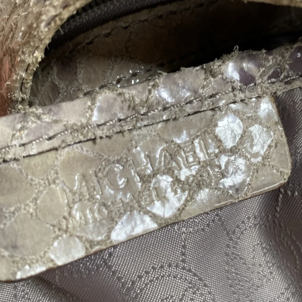 Michael Kors Bag Jet Set Chain Snakeskin Gather Shoulder Tote Crossbody Bag - Picture 12 of 14